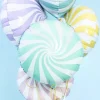 Pastel Folieballon - Bolsjestribet Mintgrøn, 45cm