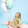 Pastel Folieballon - Bolsjestribet Lyserød, 45cm