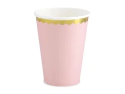 Pastel Lyserøde Papkrus m/Guld Kant