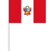 Peruviansk Papirflag på Pind, 27 x 20 cm