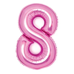 Pink Mid-Size Shape Folieballon (66cm), 8 Tal