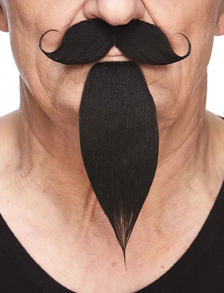 Pirat Moustache Kit, Sort