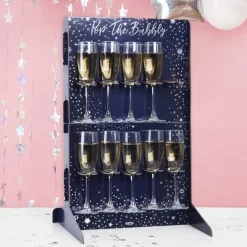 Pop the Bubbly Champagne Stander t/10 stk. Glas