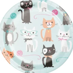 Purrfect Cat Party Kagetallerkner, 8 stk.