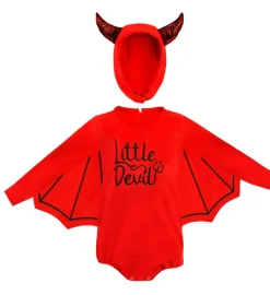 Rød "Little Devil" Baby Dragt