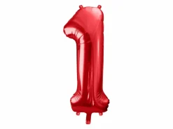 Rød Tal Ballon 86 cm - 1