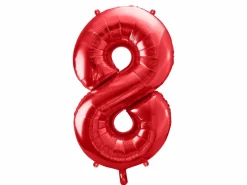 Rød Tal Ballon 86 cm - 8