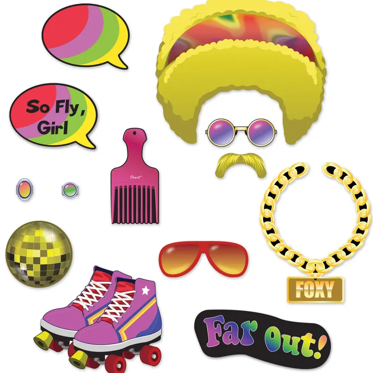 Retro 70s Cutouts - Sjove Foto Props