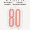 80 År Kagelys - Happy BDAY Rosegold Glitz