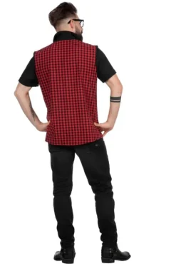 Rock'n'Roll Bowling / Billard T-Shirt, Rødternet