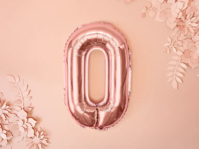 Rosegold Bogstav Ballon 35 cm - O