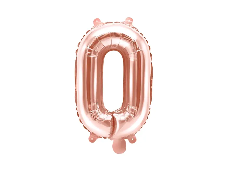 Rosegold Bogstav Ballon 35 cm - O