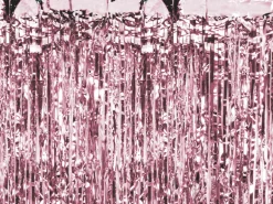 Rosegold Glimmerforhæng Folie 100x250cm – Festtema®