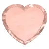 Rosegold Hjerte Formet Middagstallerkner, 6 stk.
