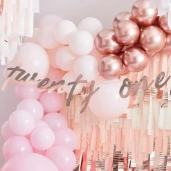 Rosegold 21 Års Fødselsdags Guirlande - twenty one
