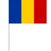 Rumænsk Papirflag på Pind, 27 x 20 cm