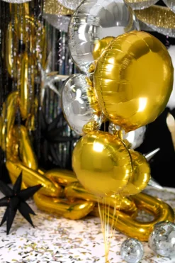 Rund Folie Ballon, 80 cm, Sølv