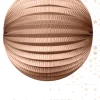 Rund Papirlanterne i Metallic Rosegold, 25 cm