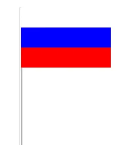 Russisk Papirflag på Pind, 27 x 20 cm