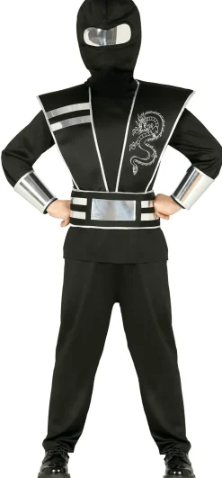 Silver Shaddow Ninja Kriger - Kostume Til Drenge (5 - 12 år)