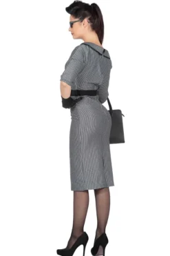 50's Jackie Tweed Bodycon Kjole m/Bælte
