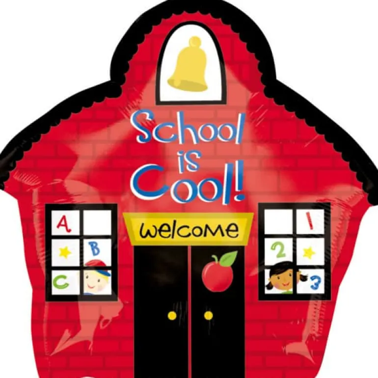 Skole Shape Folie Ballon "School is Cool!", 53 cm