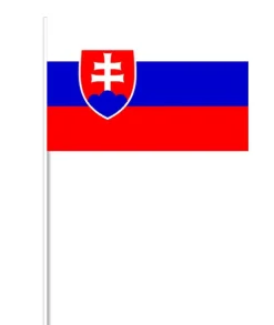 Slovakisk Papirflag på Pind, 27 x 20 cm