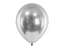 Sølv Balloner Chrome 30 cm, 10 stk.