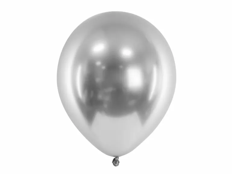 Sølv Chrome Ballon, 30 cm