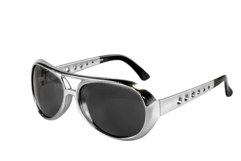 Sølv Elvis Brille
