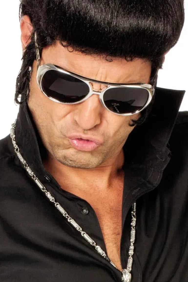 Sølv Elvis Brille