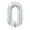 Sølv Tal Ballon 86 cm - 0