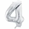 Sølv Tal Ballon 86 cm - 4