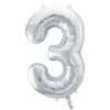 Sølv Tal Ballon 86 cm - 3