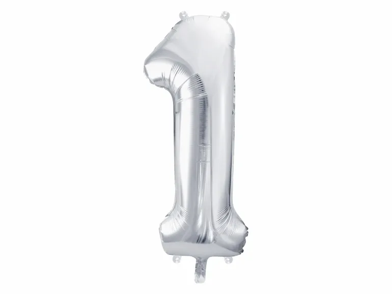 Sølv Tal Ballon 86 cm - 1