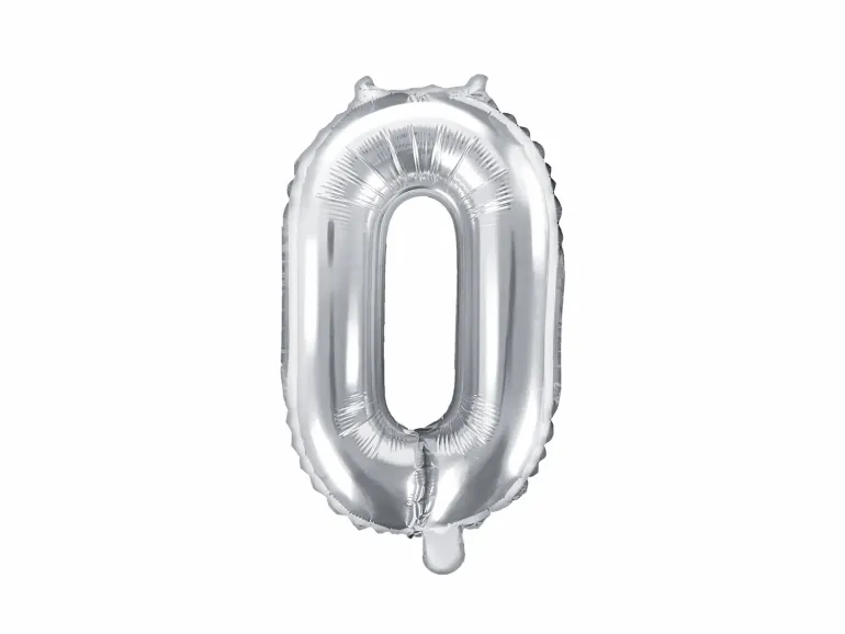 Sølv Tal Ballon 35 cm - 0
