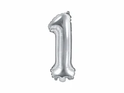 Sølv Tal Ballon 35 cm - 1