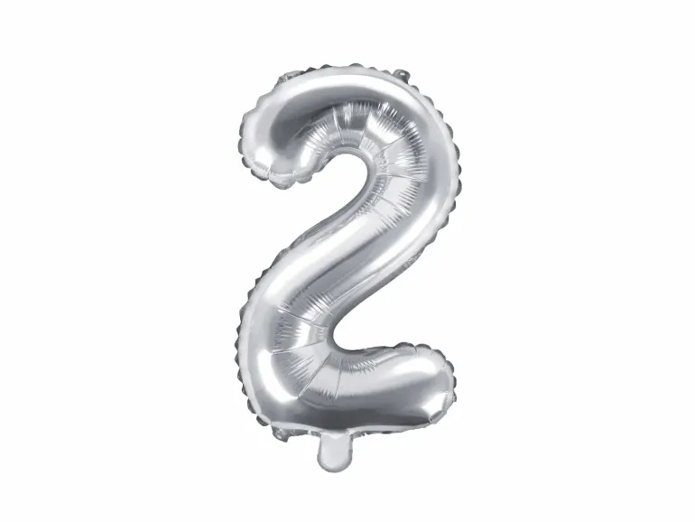 Sølv Tal Ballon 35 cm - 2