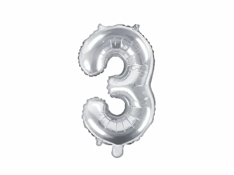 Sølv Tal Ballon 35 cm - 3