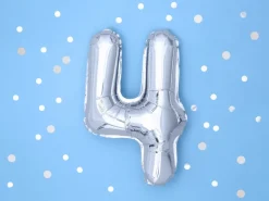Sølv Tal Ballon 35 cm - 4