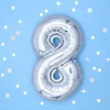 Sølv Tal Ballon 35 cm - 8