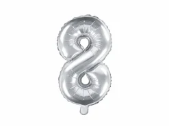 Sølv Tal Ballon 35 cm - 8
