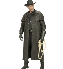 Sort cowboy frakke XL