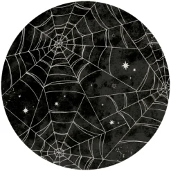 Sorte Halloween Tallerkner med Spindelvæv