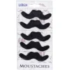 Sorte Moustaches, 5 stk.