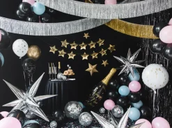 Sort Glimmerforhæng - 90 x 250 cm