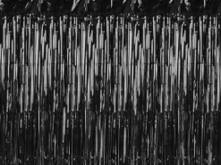 Sort Glimmerforhæng - 90 x 250 cm
