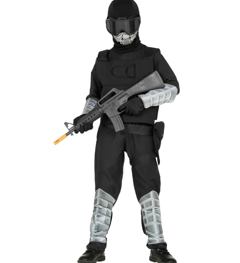Sort Special Forces Børnekostume