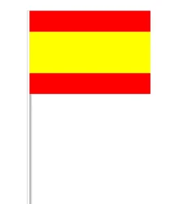 Spansk Papirflag på Pind, 27 x 20 cm