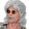 70s Paryk & Moustache, Grå